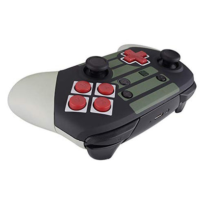 eXtremeRate Classics NES Style Soft Touch Faceplate Backplate Handles for Nintendo Switch Pro Controller, DIY Housing Shell Grip and Buttons for Nintendo Switch Pro - Controller NOT Included - color: Classic NES Style