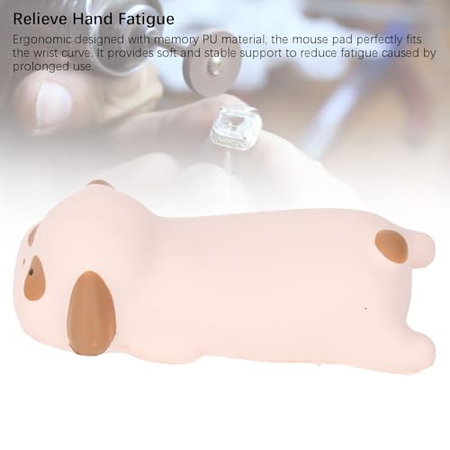 Cute Wrist Rest, PU Ergonomic Keyboard Wrist Rest, Cute Animal Pad Wrist Support for Office, Kawaii Office Supplies, Cartoon Design, Multi Functional (Long Eared Dog) - size: Long Eared Dog