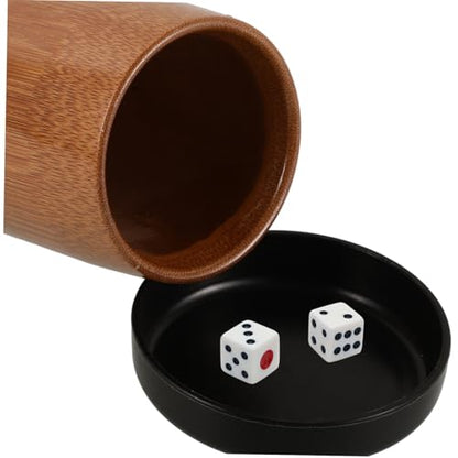 BESPORTBLE Wooden Dice Cup Capacity Dice Rolling Cup with Base for Board Games Excellent Craftsmanship for Home Ktv Bar Entertainment Versatile Dice Shaker Prop
