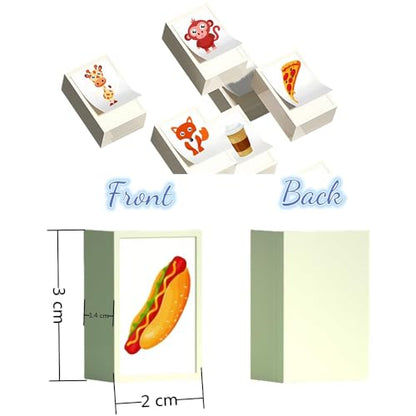 65 Tiles 30mm Seaside Game Blocks, Vita Game, Tiles Escape Game for Kids in ABS Plastic Material Set with 4 DIY Stickers Plastic Mahjong Style, Simple Packaging - color: White