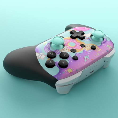 eXtremeRate DIY Replacement Faceplate Shell for Nintendo Switch 2 Pro Controller, Custom Front Housing Case, Thumbsticks and Screwdriver Tools for Switch 2 Pro Controller - Donut Odyssey - color: Donut Odyssey