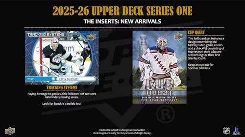2025/26 Upper Deck Series 1 Hockey Trading Card Tin (Three Young Guns Rookie Cards Per Box)