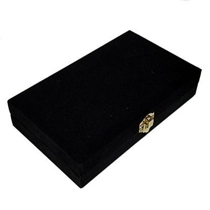 Marion Domino Double 6 White Jumbo Tournament Professional Size with Spinners in Elegant Black Velvet Case. - color: White