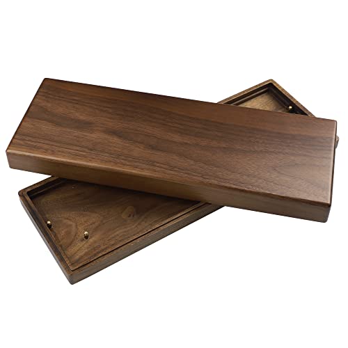YMDK Handcraft GH60 Solid Wooden Case for 60% Mini Mechanical Gaming Keyboard Compatible Poker2 Pok3r Faceu 60 Wooden Shell (Walnut Box) - color: Walnut Box Case