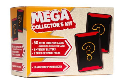 Pokémon Mega Collector's Kit: 100 Total Pokémon Cards | 5 Packs + 50 Cards (Includes 1 Holo-Foil Card) + Mini-Binder - style: 5 Boosters + 50 Cards