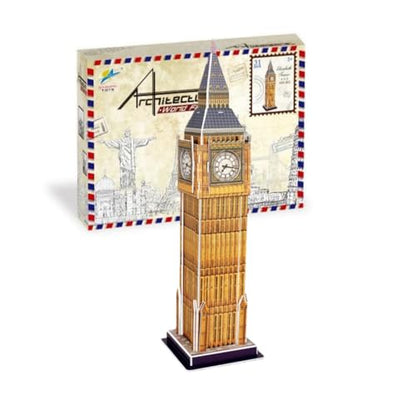 Architecture World Famous of 3D Puzzle.Build Your Own Collection of 17 Global Landmarks (Notre Dame, Colosseum) - Educational DIY Model Kit for Kids & Adults. (Big Ben in London（Elizabeth Tower）) - color: Big Ben in London（elizabeth Tower）