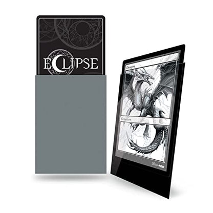 Ultra Pro Eclipse Gloss Standard Sleeves, 100 Pack - Smoke Grey, Polypropylene (PP), Ideal for Tournament Use - color: Smoke Grey