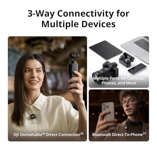 DJI Mic 3 Transmitter, Wireless Mini Mic for iPhone/Camera/Android | Lightweight & Intuitive, Lavalier Microphone, 32-bit Float, Integrated Timecode, Vlog, Interview, Streaming