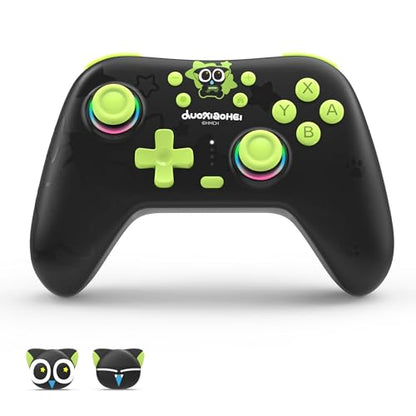 GeekShare Hall Effect Switch Controller for Switch 2/1/OLED/Lite, PC Steam, Mobile | Wireless Bluetooth & Wired, 1000mAh Battery, 6-Axis Gyro, Dual Vibration, RGB Light - The HEI Series - size: Controller only