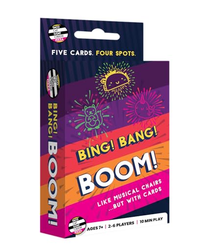 Bing Bang Boom Card Game by Taco Cat Games, Ages 7+, 2-6 Players | Race to match firework cards & shout Bing Bang Boom, Don't get stuck with a Dud, Big Action, Great for parties, Quick rounds