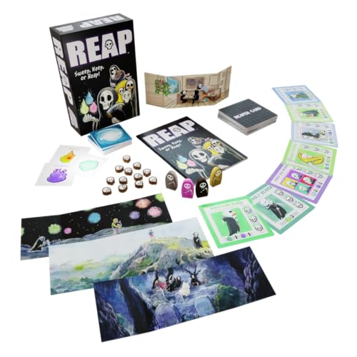 Reap Card Game | A Spooky & Cute Game of Grim Reaper Soul Stealing Strategy | Ages 14+ | 2-4 Players | for Players who Wish it was Halloween All Year Round!
