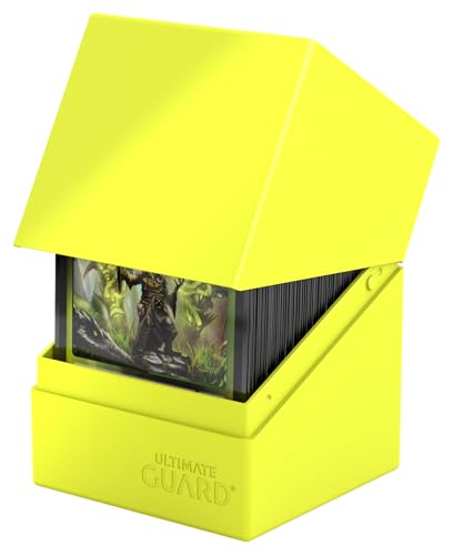 Ultimate Guard Boulder Solid 100+, Deck Case for 100 Double-Sleeved TCG Cards, Neon Yellow, Secure & Durable Storage for Trading Card Games, No Transparency - color: Neon Yellow