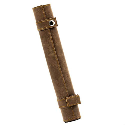 Cusdie 2 in 1 Dice Rolling Mat & Zippered Dice Holder Dice Tray- Compatible with DND Polyhedral Dice (Brown) - color: Brown
