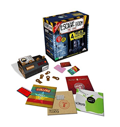 Escape Room The Game, Version 2 - with 4 Thrilling Escape Rooms | Solve The Mystery Board Game for Adults and Teens