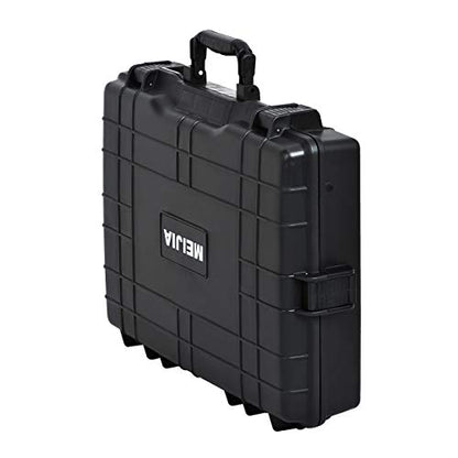MEIJIA Waterproof Hard Camera Case,Hard Laptop Case,Hard Case with Customized Fit Foam Included, Elegant Black,Fit for computers,camera,lens(Black, 21.62"X17.25"X4.87") - size: 21.62"X17.25"X4.87"