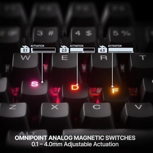 SteelSeries Apex Pro TKL Gen 3 Gaming Keyboard - OmniPoint 3.0 Analog Magnetic Switches, Quickset Auto-Presets (Rapid Trigger, Rapid Tap/SOCD, Protection Mode), OLED, RGB, PBT Keycaps, USB-C, Black - color: Black, size: Pro TKL, style: Gen 3 Wired