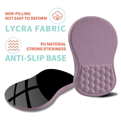 Ergonomic Mouse Pad Wrist Support with Memory Foam Massage Bulge, Carpal Tunnel Pain Relief Mousepad Wrist Rest for Mouse(12x8 inch, Purple) - color: Kg024-purple