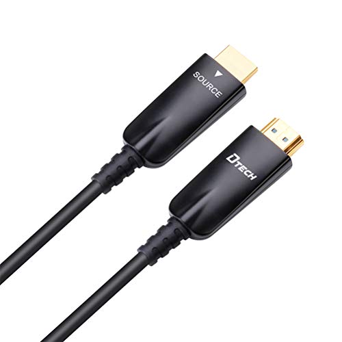 DTECH 50m Fiber Optic HDMI Cable 4K 60Hz 1080p Ultra HD Video 3D HDCP CEC High Speed HDMI Cord (164 Feet, Black) - size: 164ft