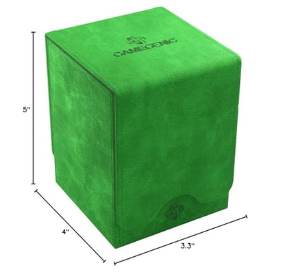 GameGenic Deck Box – Squire XL Green 100CT – Durable and Sturdy TCG, OCG, CCG Card Storage – Compatible with Pokemon, Yugioh, Commander, and MTG Magic: The Gathering Cards - color: Green