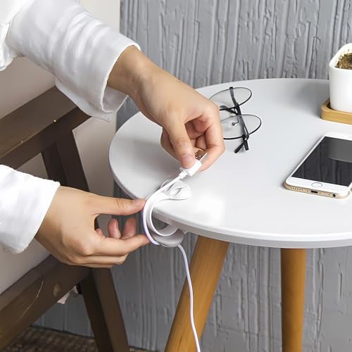 6 Pcs Cable Clips,Cord Organizer Holder Silicone USB Cable Winder Desktop Management Clips Cable Holder for Desk, Home, Office.