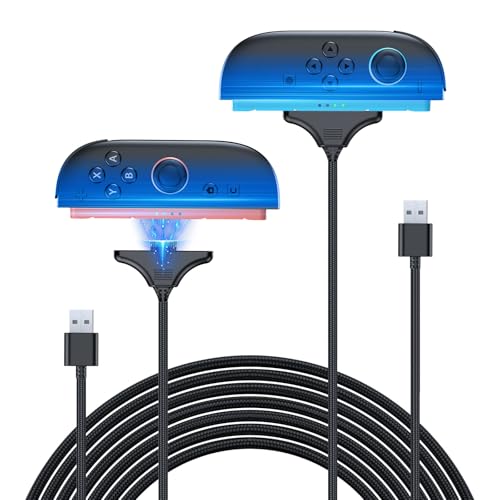 10FT Magnetic Charger Cable for Nintendo Switch 2 Joy-con (2025), 2-Pack | Fast Charging Cord Accesories for Joycon 2 Controller Nylon Braided USB Ports, Replacement High-Speed Charge for Joy con 2