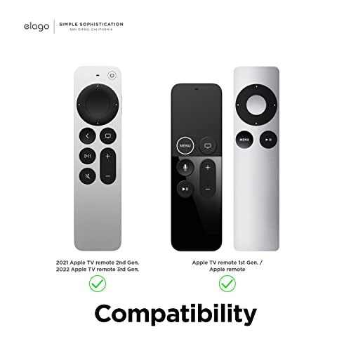 elago Universal Remote Holder Mount Compatible with Apple TV and All Other Control Devices - Adhesive Tape or Screw Mounting Options, Available Wired Charging [Small] [3rd & 2nd Gen] [White] - color: White, size: Small - 2&3 Gen