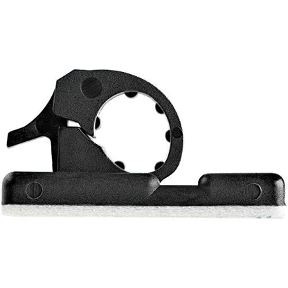 StarTech 100 Adhesive Cable Management Clips, Black, TAA, Sticky (CBMCC1) | Nylon Self Adhesive Clamp UL/94V-2 Fire Rated, Network/Ethernet/Office Desk/Computer Cord Organizer, Wire Holders - size: Small | 0.21 in. max. diameter
