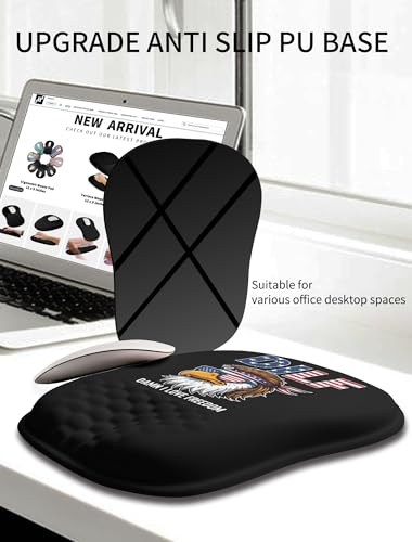 Hokafenle Ergonomic Wrist-Hugging Mouse Pad Wrist Support, U-Shaped Holding Wrist Rest Mousepad for Carpal Tunnel Pain Relief with Cushioned Memory Foam Slope Massage Bulge (Classic 10.2x8.3 in,DILF) - color: Dilf