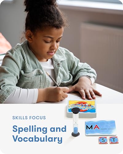 SimplyFun Letter Slide - Enhance Vocabulary and Language Skills with This Educational Game, Focused on Spelling, Consonants & Vowels, Fun for 2-4 Players, Ages 7 & Up - style: Letter Slide