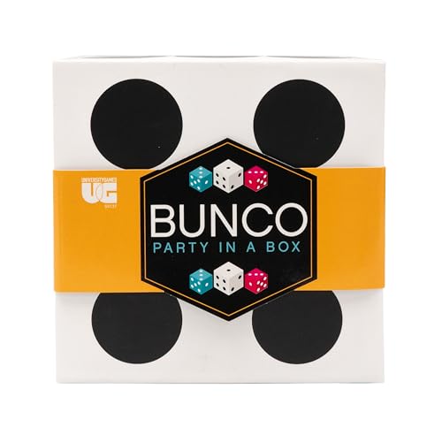 University Games | Bunco Party in a Box Game, for Ladies Night with The Girls, Complete with Fuzzy Die! for 2 to 12 Players Ages 8 and Up, White