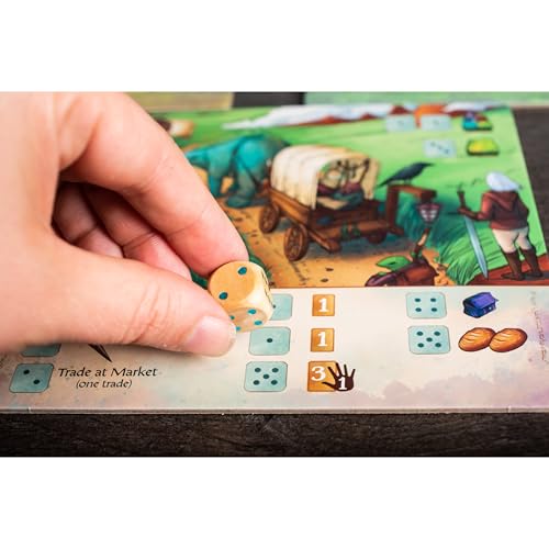 Red Raven Games Creature Caravan Adventure Board Game | Epic Adventure Tableau-Building Board Game of Traveling, Trading & Battling Ember Zombies Across Arzium