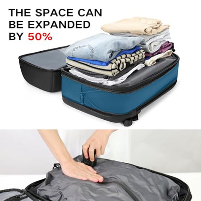 TANGCORLE Vacuum-Compressed Travel Backpack: Expandable, Airline-Approved Laptop Backpack—Unisex Business Backpack - color: Black-b45l