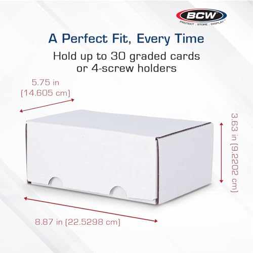 BCW Graded Card Storage Box - Sports & Trading Card Holder - 1 Pack