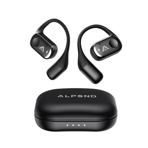 Joy Open-Ear Headphones, Wireless Bluetooth 5.4 Earbuds, Over-Ear Around-Ear Earhook, Sports Fit for Running & Workouts, ENC Clear Calls, HD Sound, App EQ, 40H Battery, IPX4 Sweatproof, Black - color: Black