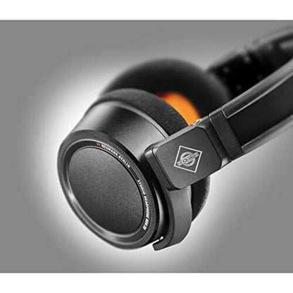 Neumann NDH 20 Black Edition Closed-Back Studio Headphones Bundle with Auray HPDS-B Desktop Headphone Stand and UHC-725 Headphone Case