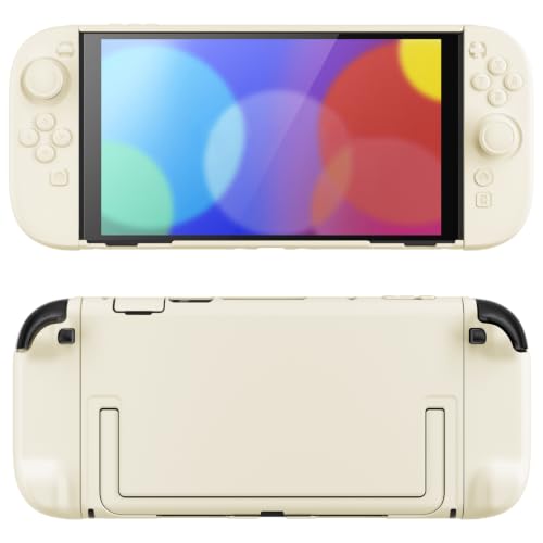PlayVital Protective Case for Nintendo Switch 2 - Cute Dockable Hard Case Shell for Switch 2 with Thumb Grip & Sticker & Button Caps, Anti-Scratch & Shockproof Cover Skin - Antique Yellow - color: Antique Yellow