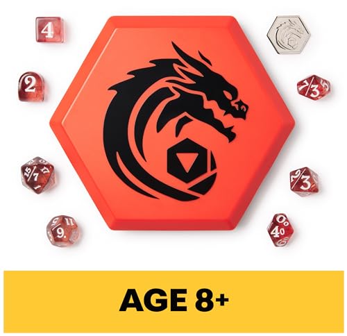 Spin Master Games, Campaign Dice, Premium Dice to Go, Set of Polyhedron Dice for RPG & Board Games, Storage Case, DND Dungeons and Dragons, MTG Magic The Gathering, for Ages 8 & Up - color: Campaign Dice Deluxe