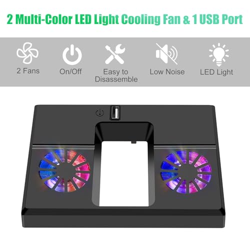 Linkstyle Cooling Fan for Xbox Series X, Vertical Cooling Stand Cooling System with Colorful RGB Lights and 1 USB Port - color: RGB Light