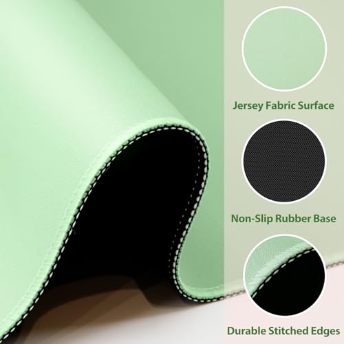 Green 31.5" Crease-Free Non-Slip Noise Reduction Mahjong Mat | American Mahjong Table Cover with Carrying Bag for Poker Card Games Dominoes & Board Games - color: Green