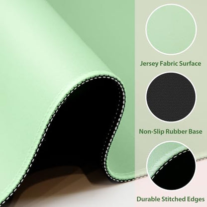 Green 31.5" Crease-Free Non-Slip Noise Reduction Mahjong Mat | American Mahjong Table Cover with Carrying Bag for Poker Card Games Dominoes & Board Games - color: Green