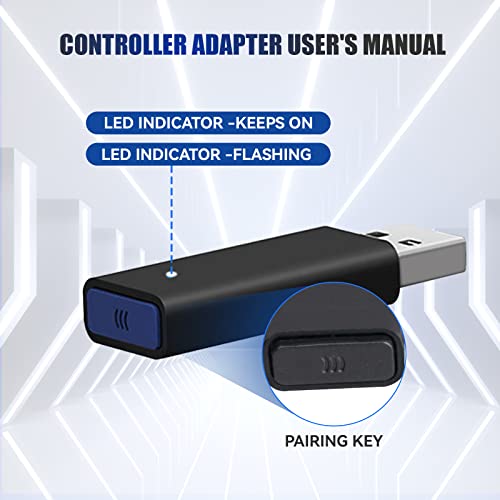 Xbox Wireless Adapter for PC & Controller-Compatible with Xbox One, One X/S | Compatible with Xbox One, One X|S, Elite, Series X|S