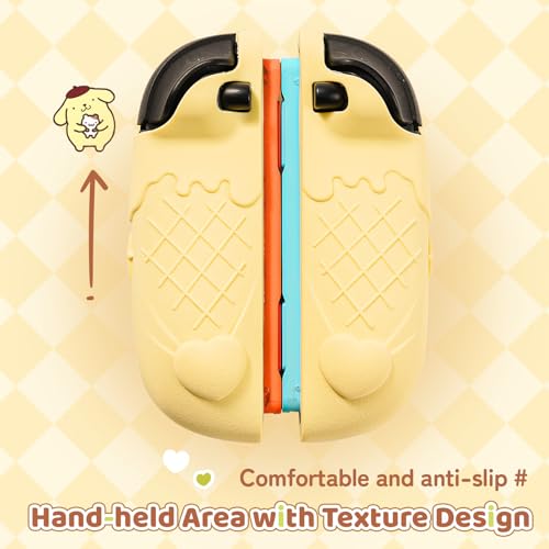 Kuitmor Silicone Protective Shell Compatible with Joy con of Switch 2, Soft Silicone Cover Case, Anti-Scratch Protective Case for Switch 2025 Controllers (Yellow Pompompurin)