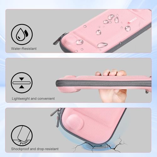 RLSOCO Slim Case for Nintendo Switch 2 Game Console with 8 Game Card Slots - Pink (Case Only) - color: Small Case Pink