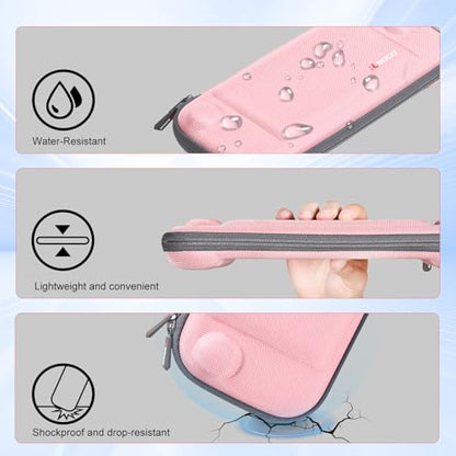 RLSOCO Slim Case for Nintendo Switch 2 Game Console with 8 Game Card Slots - Pink (Case Only) - color: Small Case Pink