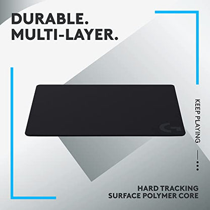 Logitech G440 Hard Gaming Mouse Pad (340x280x5) - Black | Optimized for gaming sensors, moderate surface, non-slip mat - size: M, style: Hard