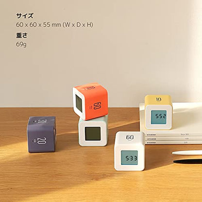 mooas Multi Cube Timer Clock (Mint) Rotating Flip Gravity Sensor Time Management Digital LED Clock & Timer 1, 3, 5, 10 min Setting ADHD Desk Office Productivity Kids Workout Kitchen - color: Mint