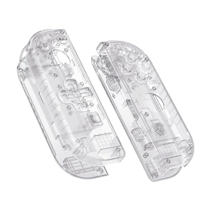 eXtremeRate Transparent Clear Joycon Handheld Controller Housing (D-Pad Version) w/Full Set Buttons, DIY Replacement Shell Case for Nintendo Switch & Switch OLED Joy-Con – Console Shell NOT Included - color: Clear