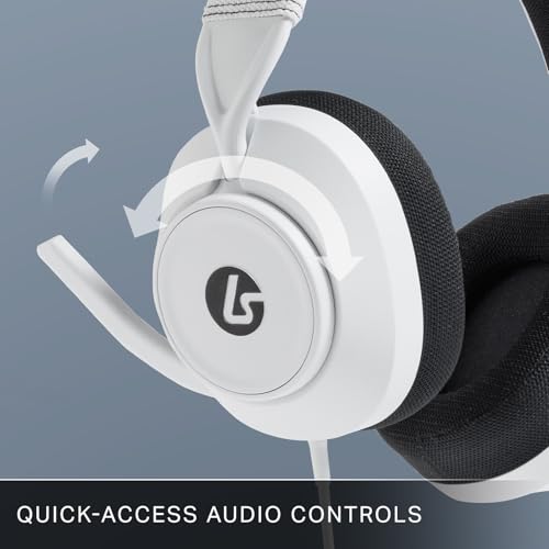 PowerA LucidSound LS10P Gen 2 Wired Gaming Headset for PlayStation - White, Quick-Access Audio Controls, Designed for Comfort, Premium Audio, flip-to-Mute Boom mic, PC Compatible - style: White