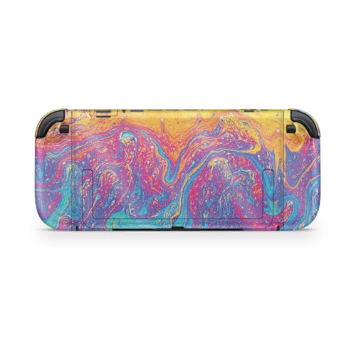 Glossy Glitter Gaming Skin Compatible with Nintendo Switch 2 Console Only - Paint Currents - Premium 3M Vinyl Protective Wrap Decal Cover - Easy to Apply | Crafted in The USA by MightySkins - color: Paint Currents, size: Switch 2 Console Skin Only, style: