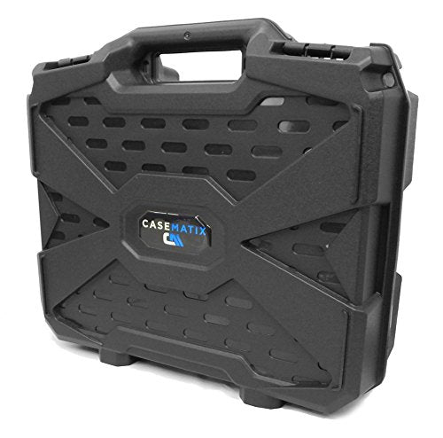 CASEMATIX Travel Case Compatible with Xbox One S - Hard Shell Xbox One S Carrying Case with Protective Foam Compartments for Console, Controller, Power Adapter, Games and More Accessories